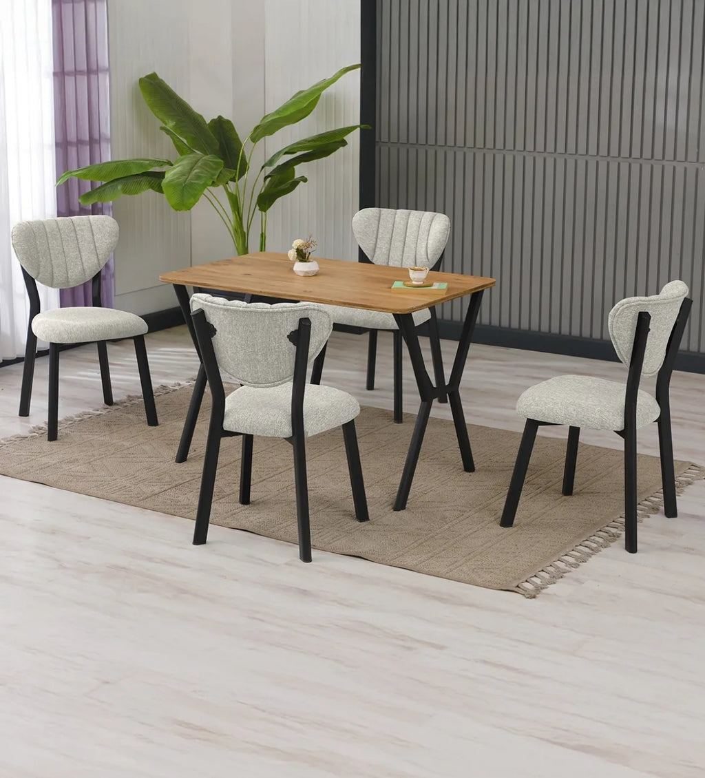 Modern Masa Sandalye Takımı | Şık ve Minimalist Tasarım (4 SANDALYE + 1 MASA)